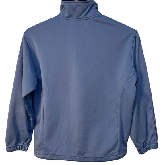 KnowWear Boys Quarter Zip UNC Long Sleeve Jacket with Elastic Cuffs Blue  M - Picture 2 of 10